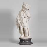 «Ребенок-Геракл», великолепная статуя из скульптурного мрамора, около 1880 года.