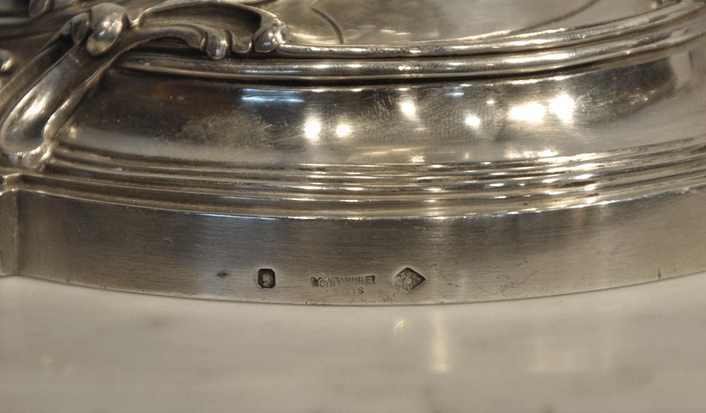 Пара великолепных серебряных канделябров в стиле Людовика XV, изготовленных мезоном Боэн-Табюре.-5