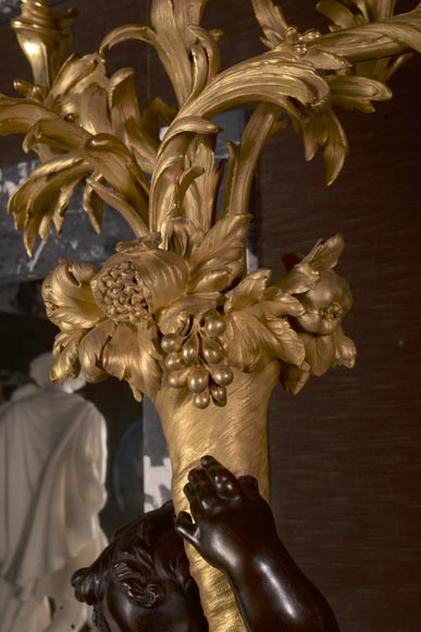 Alfred Emmanuel Beurdeley,Exceptional mantel made in Sarrancolin marble and gilt bronze for Cornelius II Vanderbilt, 1893_ru